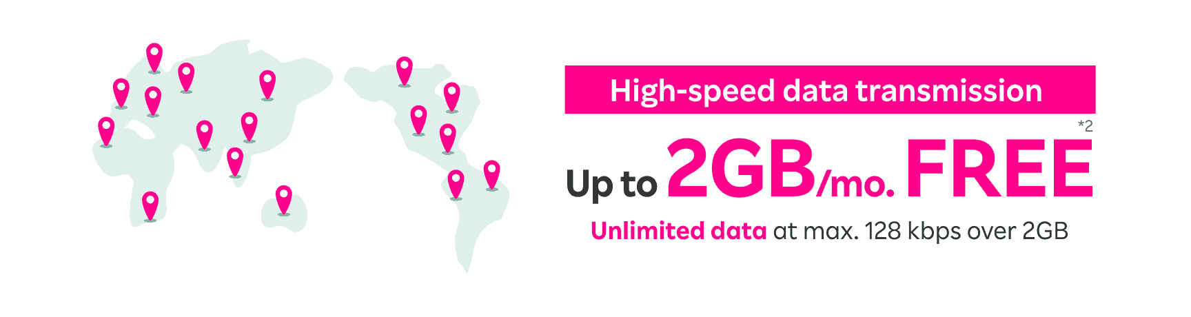 Oversea Roaming free 2GB per month